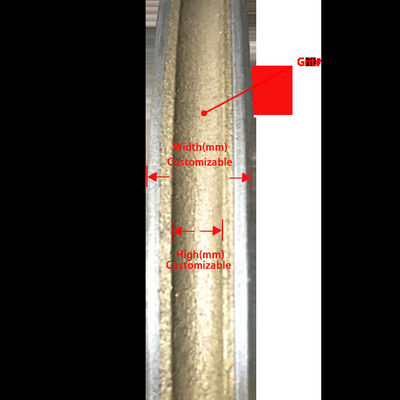 80 mm Grit Customized Diamond Girding Wheel per la macchina di lavorazione del vetro Disco abrasivo