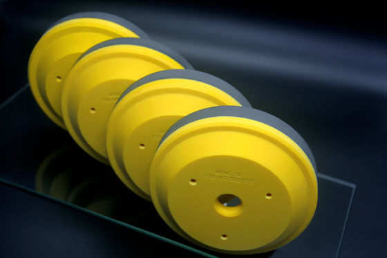 Macchina gialla di Diamond Glass Edging For Bevelling della mola della resina