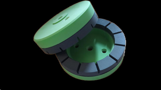 Durezza Bianco Verde Segmentato Ruota di Coppa di Resina Velocità massima inferiore a 2800RPM Strumento di rettifica